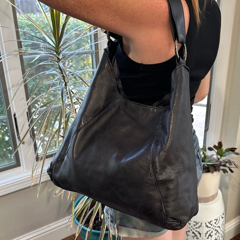 Michael Kors Black Leather Hobo Bag